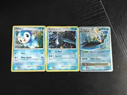 Pokemon Empoleon Lv. X, Piplup DP03 Promo, Diamond & Pearl Holo HP/DMG Lot - Image 1