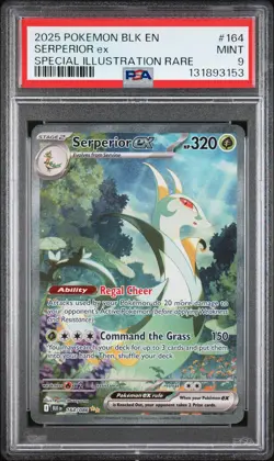 2025 Pokemon Blk En-Black Bolt #164 Serperior Ex Special Illustration Rare PSA 9 - Image 1