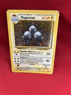 Pokemon TCG Magneton Base Set 9/102 Holo Unlimited Holo Rare Vintage - Image 1