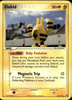 Elekid 23/115 Non Holo Rare EX Unseen Forces Pokemon - Image 1