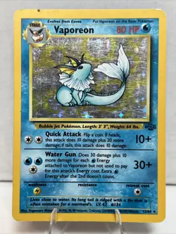 Vaporeon 12/64 Holo - Pokemon TCG Jungle Set - Unlimited Holo Rare MP - Image 1