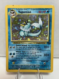 Vaporeon 12/64 Holo - Pokemon TCG Jungle Set - Unlimited Holo Rare MP - Image 2