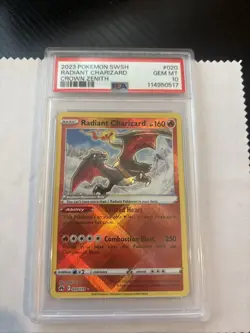 PSA 10 RADIANT CHARIZARD #020 POKEMON SWSH CROWN ZENITH GEM MINT - Image 1