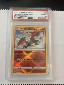 PSA 10 RADIANT CHARIZARD #020 POKEMON SWSH CROWN ZENITH GEM MINT - Image 4