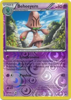 Moderately Played Beheeyem - 56/101 - Rare - Reverse Holo Pokemon Noble Victorie - Image 1