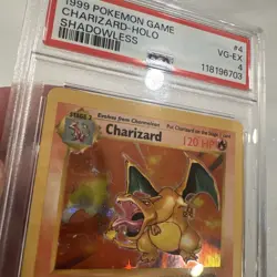 1999 POKEMON BASE SET SHADOWLESS #4 CHARIZARD-HOLO PSA 4 Very Good -EXCELLENT - Image 4