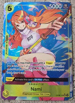One Piece TCG Nami Alt Art SR OP-08 Two Legends English - Image 2