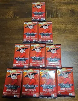 One Piece Carrying On His Will OP-13 LOT OF 10 Booster Packs English Sealed - Image 1