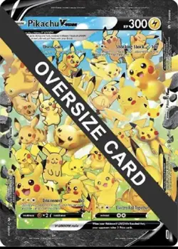 Pokemon TCG Pikachu V-Union Holo Oversized Promo Card SWSH140 300HP Lightning - Image 3
