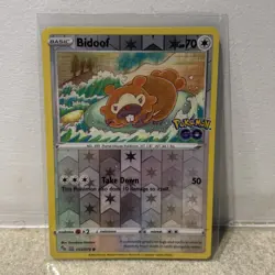 Bidoof Ditto Reverse Holo Pokemon Go Card 059/078 Unpeeled NM/M - Image 1