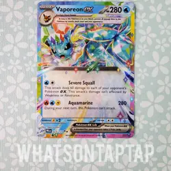 Pokemon Card Vaporeon Ex 034/131 Ultra Rare Scarlet Violet Prismatic Evolutions - Image 1