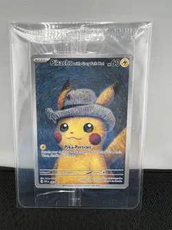 PIKACHU VAN GOGH WITH GREY FELT HAT SVP EN 085 PROMO POKEMON CARD-SEALED - Image 1