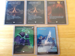 mtg 1 volcanic torrent foil 2 volcano of roku's island and 2 other cards n/m - Image 1