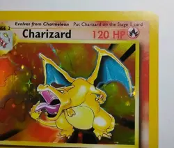 Pokemon TCG Charizard Base Set Holo Unlimited Rare Card 4/102 LP/MP Vintage WOTC - Image 2