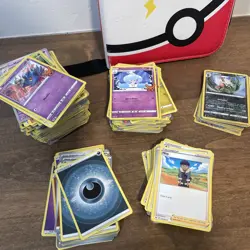 Huge Lot Pokemon Cards Used 430+ Random With Case - Image 1