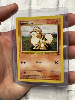 Pokemon TCG Base Set 2 42/130 Growlithe Uncommon NM/MT Condition Pokemon WOTC - Image 2
