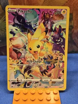 Pikachu 160/159 Crown Zenith Secret Rare Galarian Gallery Holo Pokemon Card NM - Image 1