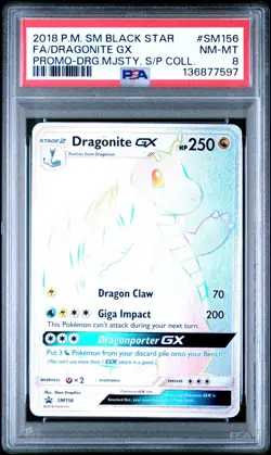 Pokemon TCG Dragonite GX SM156 SM Promo PSA 8 - Image 1