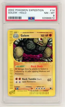 Golem 2002 Pokemon Expedition PSA 8 #14 - Image 1
