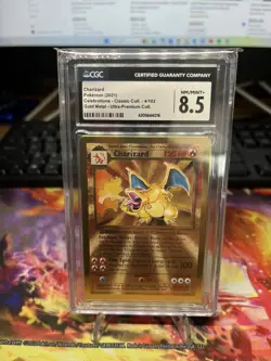 Pokemon Celebrations Gold Metal Charizard 4/102 CGC 8.5 NM/MINT+ - Image 1