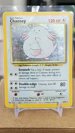 Pokemon TCG Chansey 003/102 Base Set Holo - Image 1