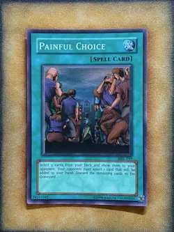 Yugioh Painful Choice MRL-049 Super Rare Original Print LP - Image 1