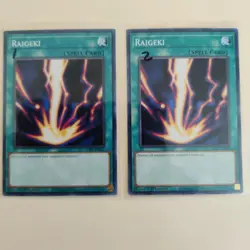 2x Yugioh! Raigeki SDBT-EN025 Common 1st Ed NM - Image 1