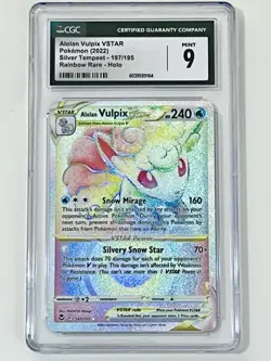 Alolan Vulpix Rainbow VStar Silver Tempest Pokemon Card #197 Graded CGC 9 *Mint* - Image 5