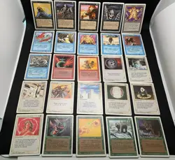 Vintage MTG Card Lot 25pc Magic The Gathering Revised White Border 90's #2 - Image 1