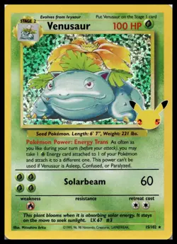 Venusaur 15/102 Celebrations: Classic Collection Pokemon Card | NM - Image 1