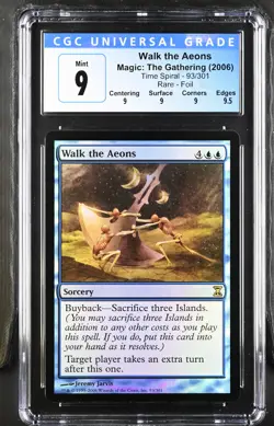 WALK THE AEONS Time Spiral Foil Rare CGC 9 Q+ MTG [Nostalgium] - Image 1