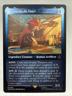 MTG - NM Leonardo da Vinci (Foil Etched) Universes Beyond: Assassin's Creed Foil - Image 1