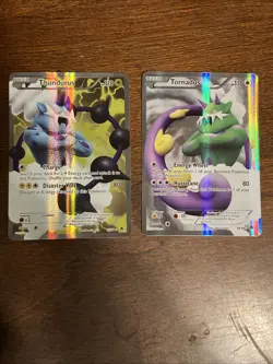 Pokemon TCG Thunderus 98/99 & Tornadus 99/99 Full Art Emerging Powers LP+/NM Set - Image 1