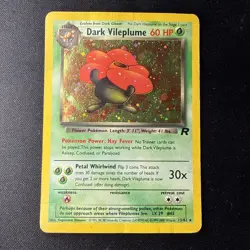 Dark Vileplume 13/82 WOTC Team Rocket Holo Rare Pokemon Card DMG - Image 1