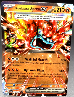 Hearthflame Mask Ogerpon ex - 017/131 SV: Prismatic Evolutions Pokemon TCG - Image 1