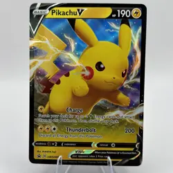 Pikachu V SWSH061 Sword & Shield Black Star Promo Holo Pokemon Card NM - Image 1