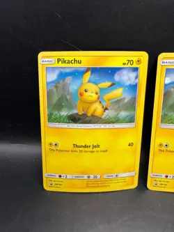 Lot of 3x 2019 Pokemon Sun & Moon Black Star Promo Holo Pikachu Cards SM183 - Image 2