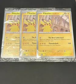 Pikachu At The Museum x Natural History London Jumbo Card - Sealed x 3 - Image 1