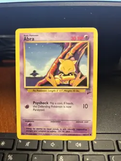Pokemon Abra Card 65/130 Base Set 2 - Image 1