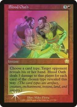 Mercadian Masques MTG FOIL Blood Oath Magic - Image 1