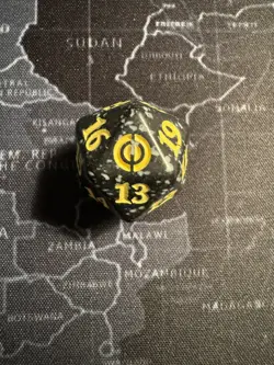 Magic The Gathering PHYREXIA ALL WILL BE ONE YELLOW D20 SPINDOWN DICE DIE MTG - Image 1