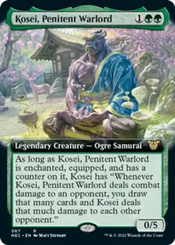 Kosei, Penitent Warlord - Extended Art x1 - Commander: Kamigawa: Neon Dynasty - - Image 1