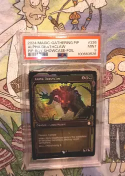 MTG Fallout Alpha Deathclaw Showcase Foil PSA 9 - Image 1