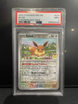 PSA 9 Mint Graded Eevee 074/131 - Pokemon Day Promo - Pokemon TCG - Image 1