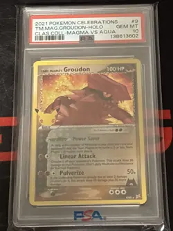 Pokemon Groudon TCG Holo Rare Card 17/25 Celebrations Series PSA 10 - Image 1