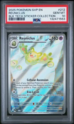 2025 POKEMON SVP EN-SV BLACK STAR PROMO #212 REUNICLUS PSA 10 - Image 1