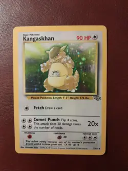 Pokemon TCG Kangaskhan Jungle 5/64 Holo Unlimited Rare - Moderately played - Image 1