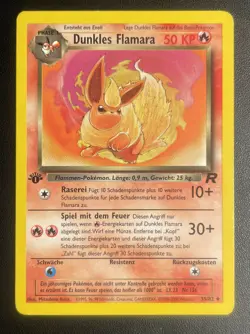 Pokemon Dunkles Flamara #35/82 GERMAN 1st Edition Team Rocket Dark Flareon LP - Image 1