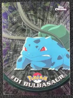 2000 Topps Chrome Pokemon Bulbasaur #01, Ivysaur #02, Venusaur #03 - NM/LP - Image 2