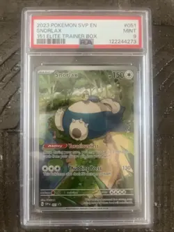 2023 POKEMON SVP EN-SV BLACK STAR PROMO 151 ELITE TRAINER BOX #051 SNORLAX PSA 9 - Image 1